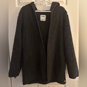 PINK Victoria's Secret Charcoal Sherpa Jacket
